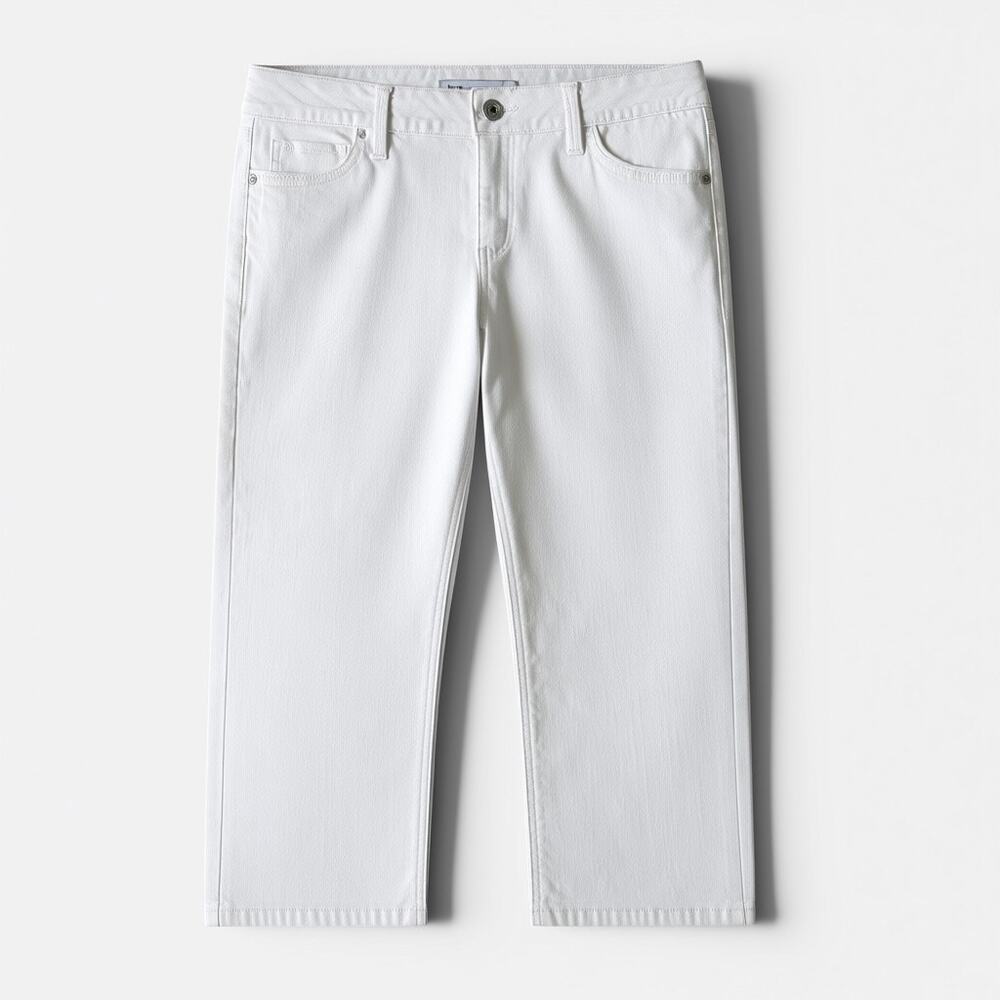 Liz Claiborne White Sara Crop mid rise Sz 10 Bright White | EUC